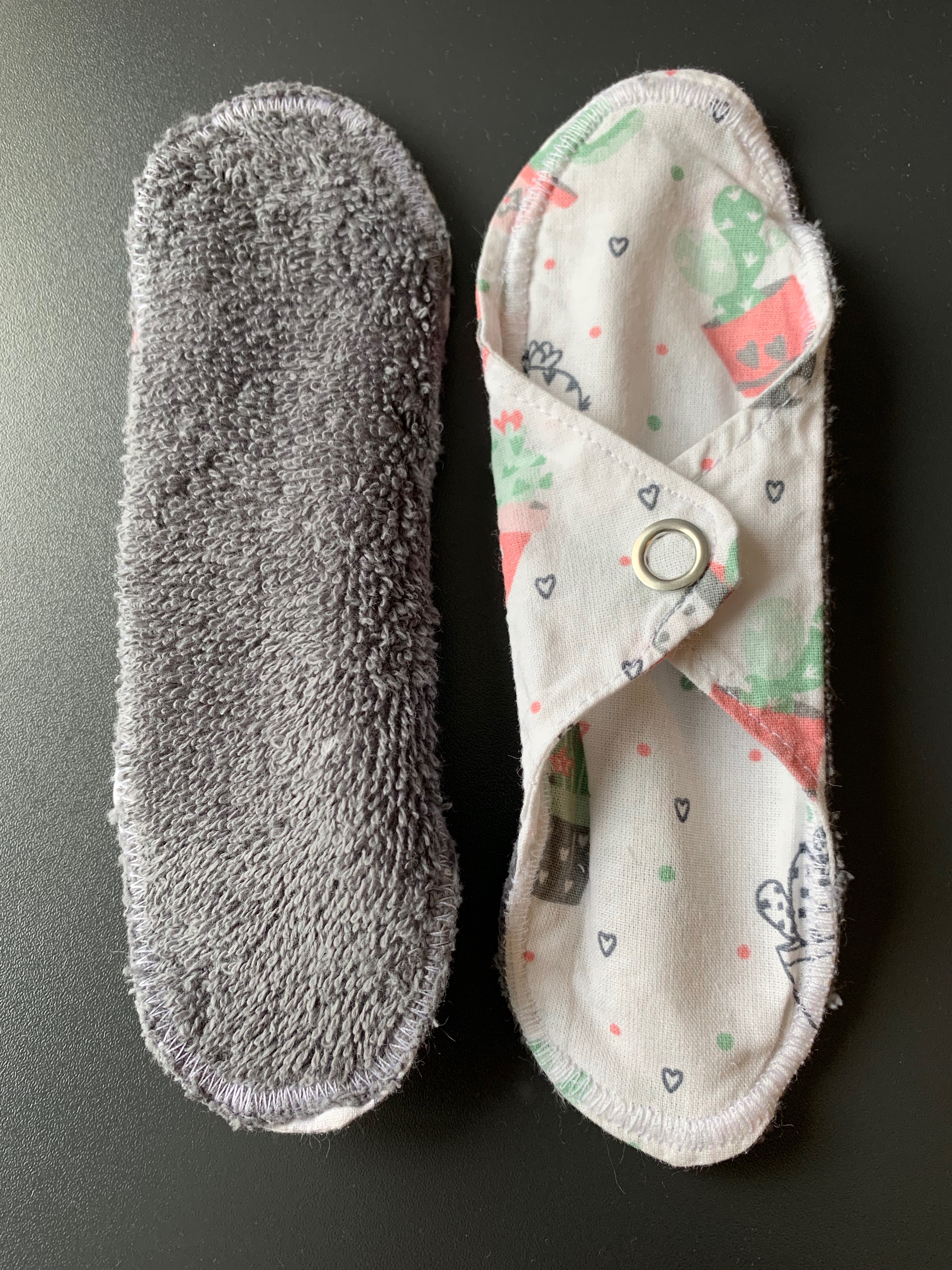 Mini protège-slip en coton avec éponge grise "cactus" - De ...